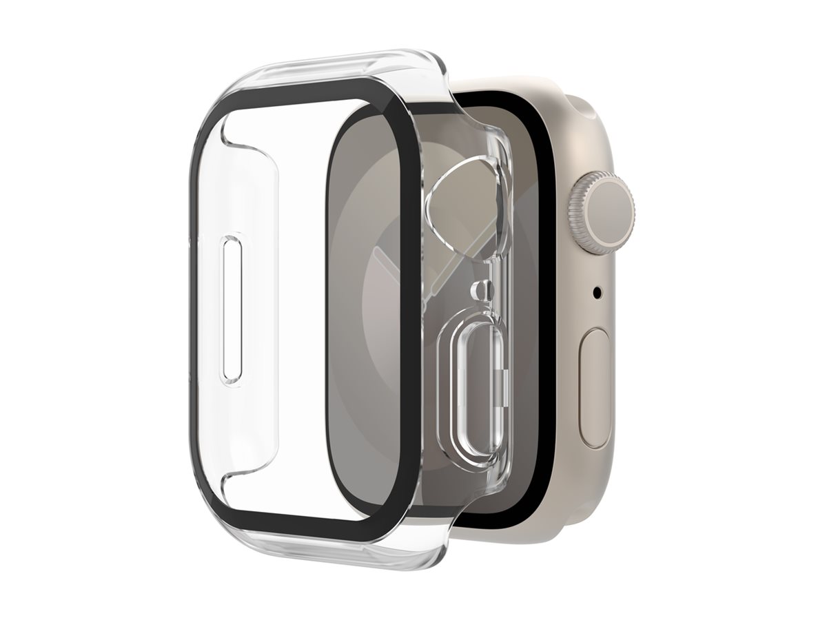 Belkin SCREENFORCE - Coque de protection pour montre intelligente - courbe tempérée, 2 en 1 - polycarbonate, verre trempé - clair - OVG004ZZCL-REV - Accessoires pour smart watch