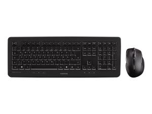 CHERRY DW 5100 - Ensemble clavier et souris - sans fil - 2.4 GHz - Français - commutateur : CHERRY LPK - noir - JD-0520FR-2 - Claviers