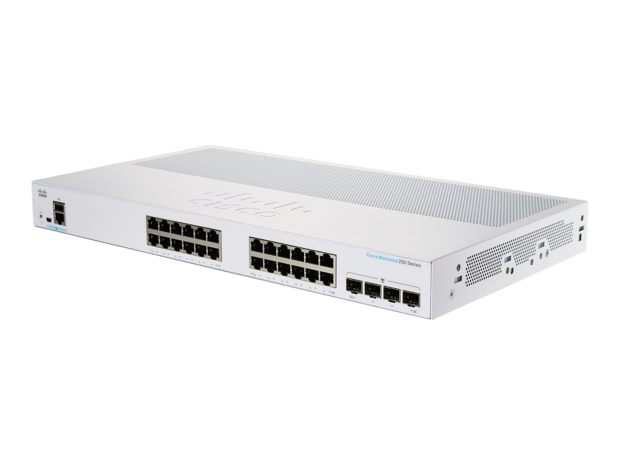 Cisco Business 250 Series CBS250-24T-4G - Commutateur - C3 - intelligent - 24 x 10/100/1000 + 4 x Gigabit SFP - Montable sur rack - CBS250-24T-4G-EU - Concentrateurs et commutateurs gigabit