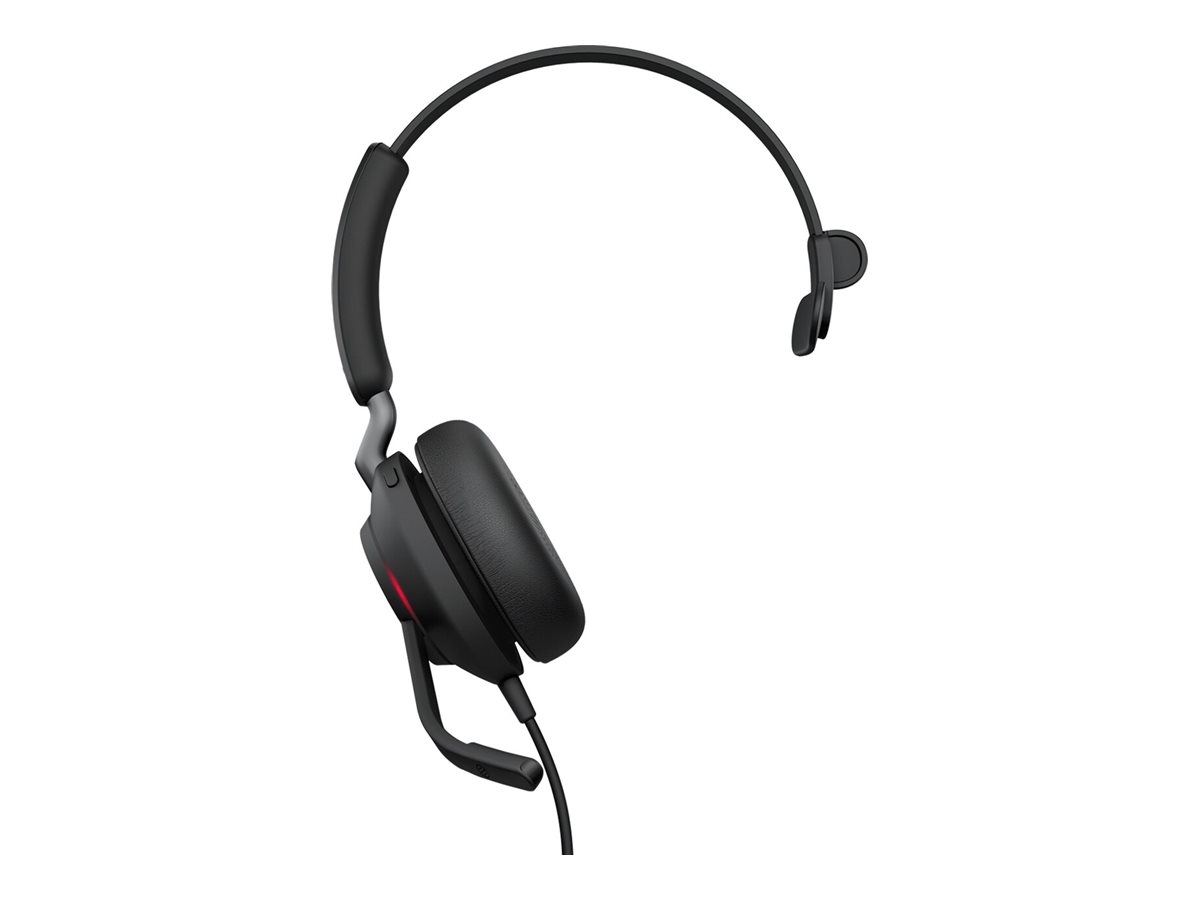 Jabra Evolve2 40 UC Mono - Micro-casque - sur-oreille - convertible - filaire - USB-A - isolation acoustique - 24089-889-999 - Écouteurs