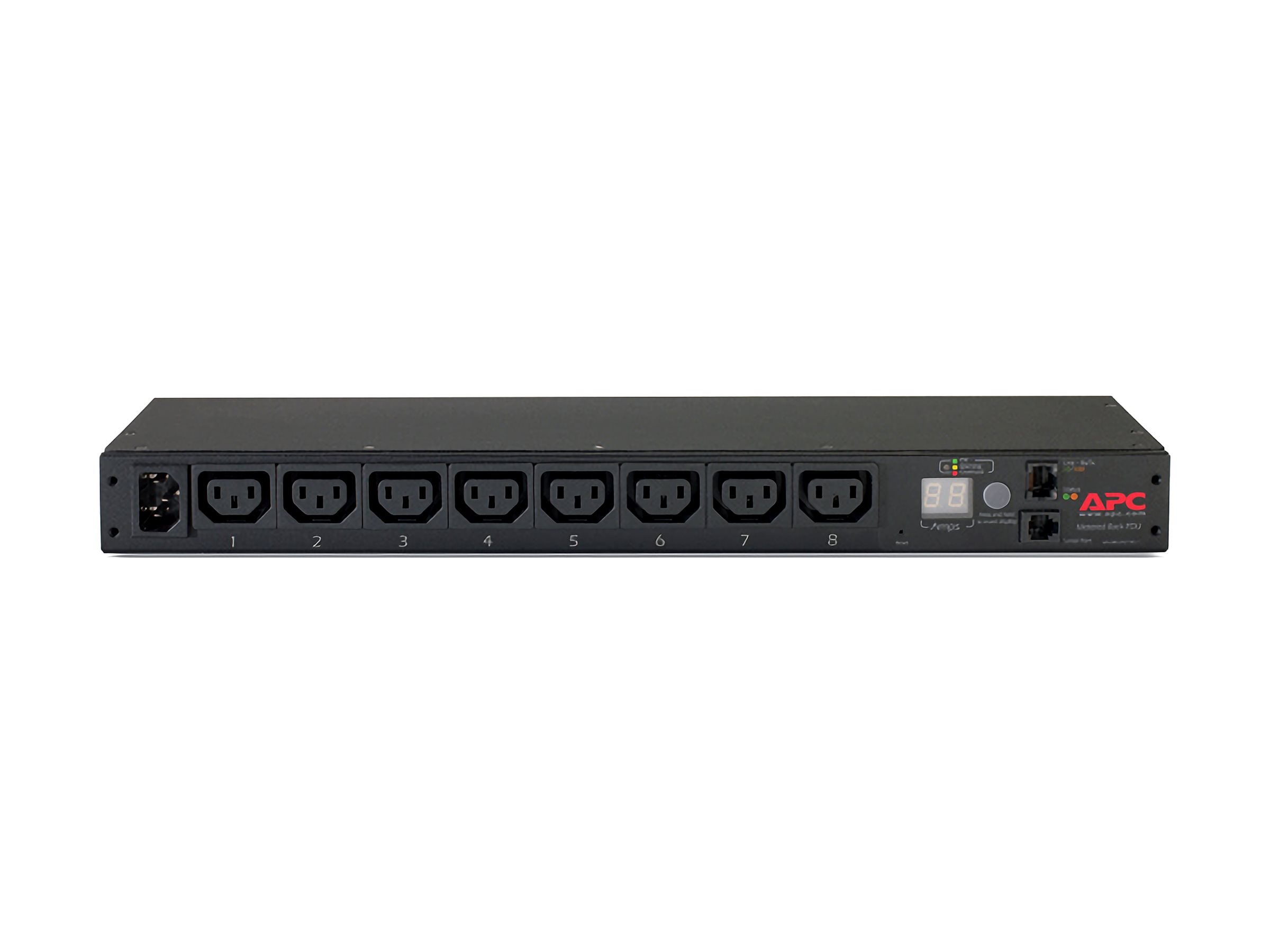 PDU en rack avec compteur APC AP7820B - Unité de distribution secteur (rack-montable) - CA 200/208/230 V - 2300 VA - Ethernet 10/100 - entrée : IEC 60320 C14 - connecteurs de sortie : 8 (power IEC 60320 C13) - 1U - 1.98 m cordon - pour P/N: SMTL1000RMI2UC, SMX1000C, SMX1500RM2UC, SMX1500RM2UCNC, SMX750C, SMX750CNC - AP7820B - Parasurtenseurs et PDU