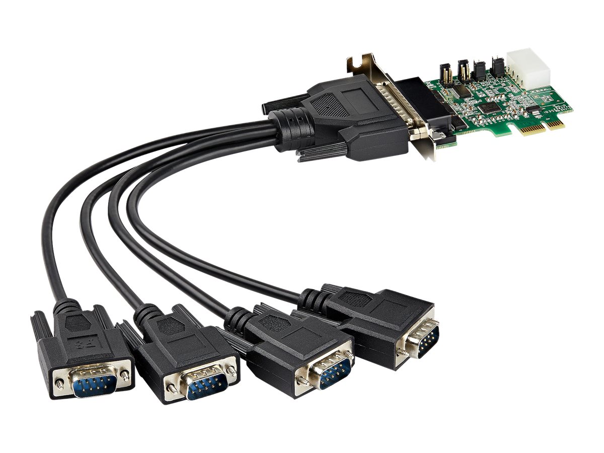 StarTech.com Carte série PCI Express RS232 à 4 ports - Adaptateur - Adaptateur série - PCIe profil bas - RS-232 x 4 - PEX4S953LP - Adaptateurs réseau filaires