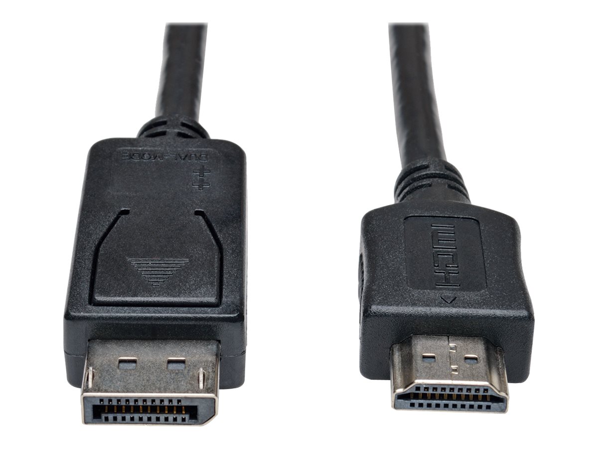 Eaton Tripp Lite Series DisplayPort to HDMI Adapter Cable (M/M), 6 ft. (1.8 m) - Câble adaptateur - DisplayPort mâle pour HDMI mâle - 1.8 m - noir - P582-006 - Câbles HDMI