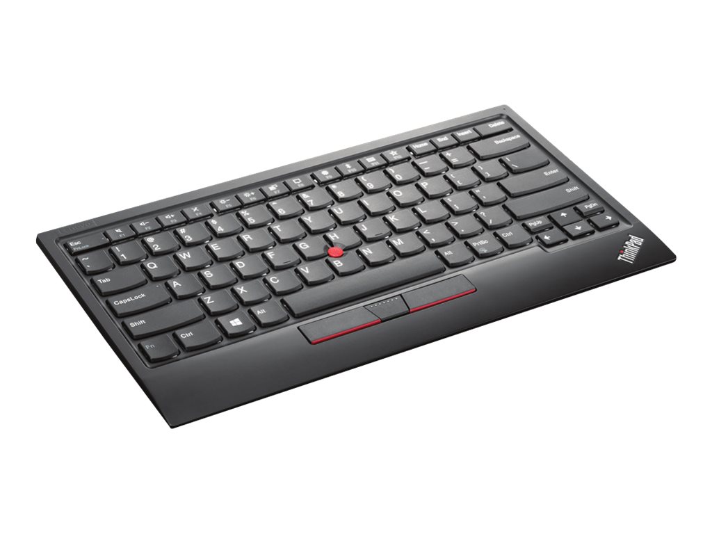 Lenovo ThinkPad TrackPoint Keyboard II - Clavier - avec Trackpoint - sans fil - 2.4 GHz, Bluetooth 5.0 - Français - commutateur : commutateurs à clé à ciseaux - noir pur - 4Y40X49506 - Claviers