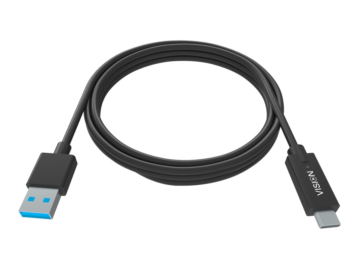 Vision Professional - Câble USB - 24 pin USB-C (M) pour USB type A (M) - USB 3.0 - 3 A - noir - TC 1MUSBCA/BL - Câbles USB