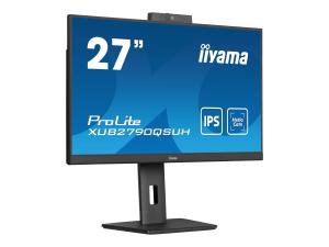 iiyama ProLite XUB2790QSUH-B1 - Écran LED - 27" - 2560 x 1440 QHD @ 100 Hz - IPS - 250 cd/m² - 1300:1 - 0.4 ms - HDMI, DisplayPort - haut-parleurs - noir mat - XUB2790QSUH-B1 - Écrans d'ordinateur