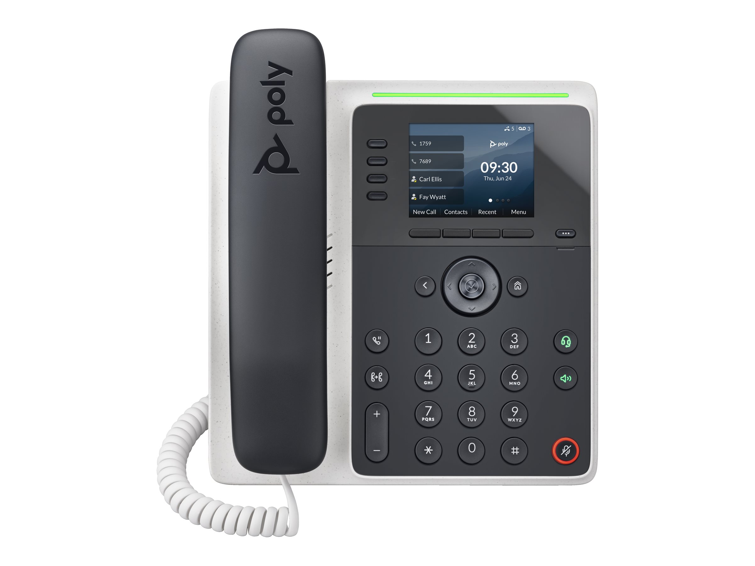 Poly Edge E220 - Téléphone VoIP avec ID d'appelant/appel en instance - (conférence) à trois capacité d'appel - SIP, SDP - fonctionnement multiligne - 16 lignes - 82M87AA - Téléphones filaires