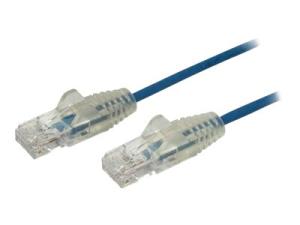 StarTech.com Cable reseau Ethernet RJ45 Cat6 de 1,5 m - Cordon de brassage mince Cat 6 UTP sans crochet - Fil Gigabit bleu (N6PAT150CMBLS) - Cordon de raccordement - RJ-45 (M) pour RJ-45 (M) - 1.5 m - CAT 6 - sans crochet - bleu - N6PAT150CMBLS - Câbles à paire torsadée