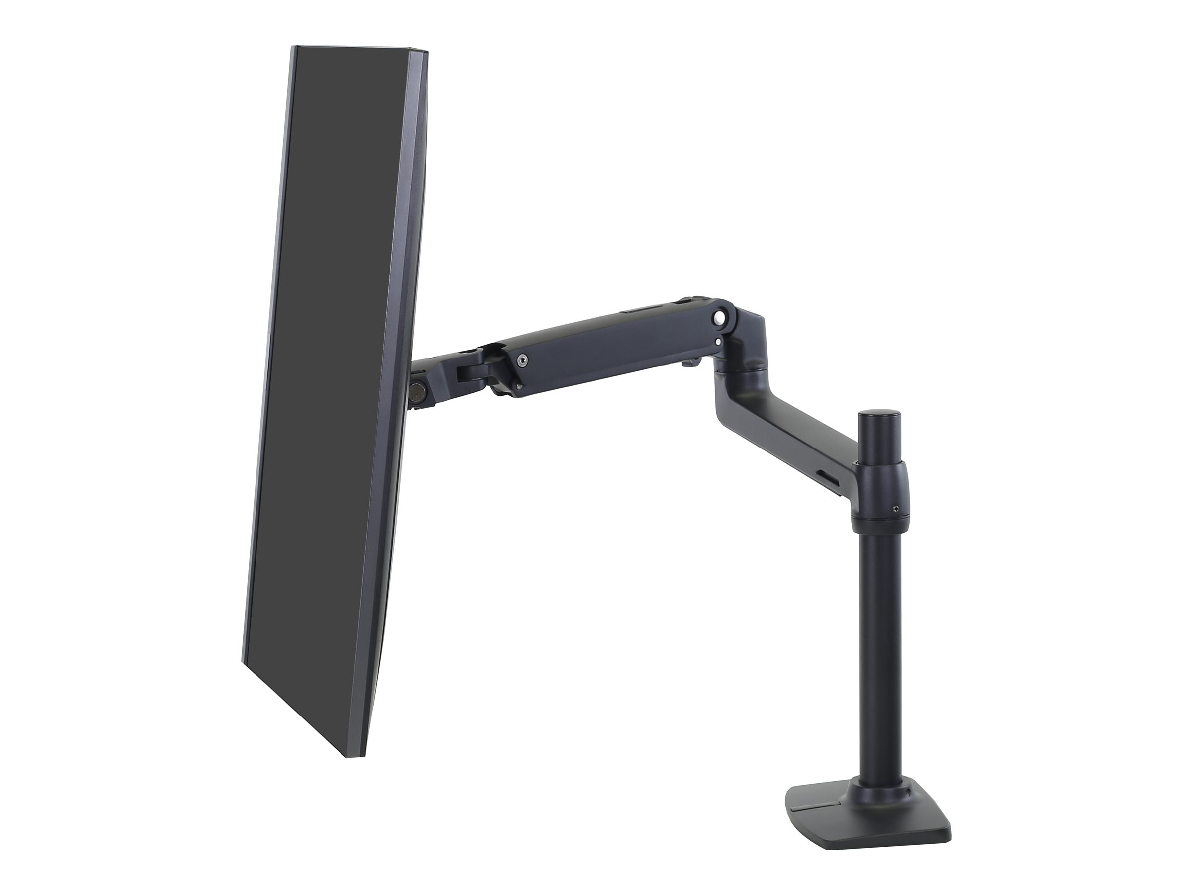 Ergotron - Kit de montage (bras articulé, poteau haut, pince de bureau 2 pièces) - pour moniteur - aluminium - noir mat - Taille d'écran : jusqu'à 34 pouces - montrable sur bureau - 45-537-224 - Montages pour TV et moniteur