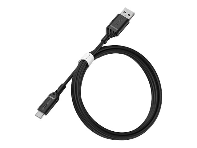 OtterBox Standard - Câble USB - 24 pin USB-C (M) pour USB (M) - USB 2.0 - 3 A - 1 m - noir - 78-52537 - Câbles USB