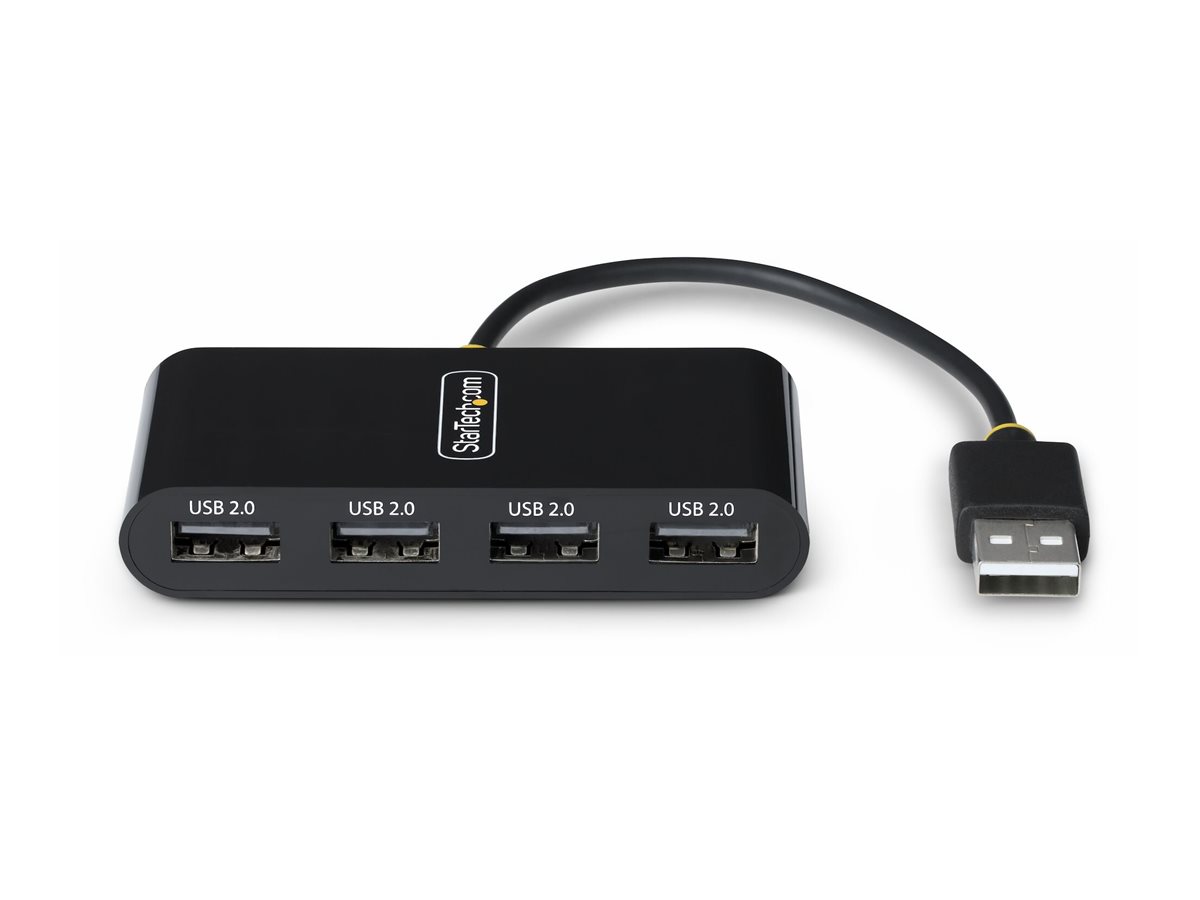 StarTech.com 4-Port USB 2.0 Hub, USB Bus Powered, Small Travel Mini USB Hub, USB 2.0 Splitter, Multi-Port Portable USB Hub, 480Mbps, Overcurrent Protection (OCP) - Concentrateur (hub) - 4 x USB 2.0 - de bureau - ST4200MINI2-USB-HUB - Concentrateurs USB