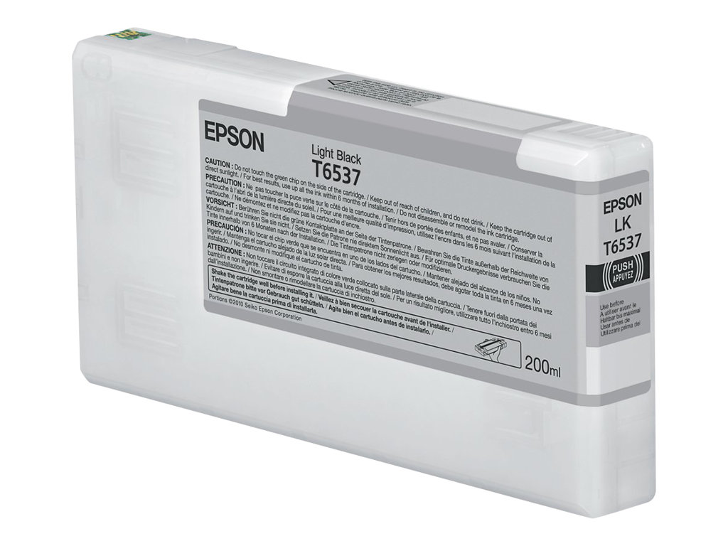 Epson - 200 ml - noir clair - original - cartouche d'encre - pour Stylus Pro 4900, Pro 4900 Designer Edition, Pro 4900 Spectro_M1 - C13T653700 - Cartouches d'encre Epson