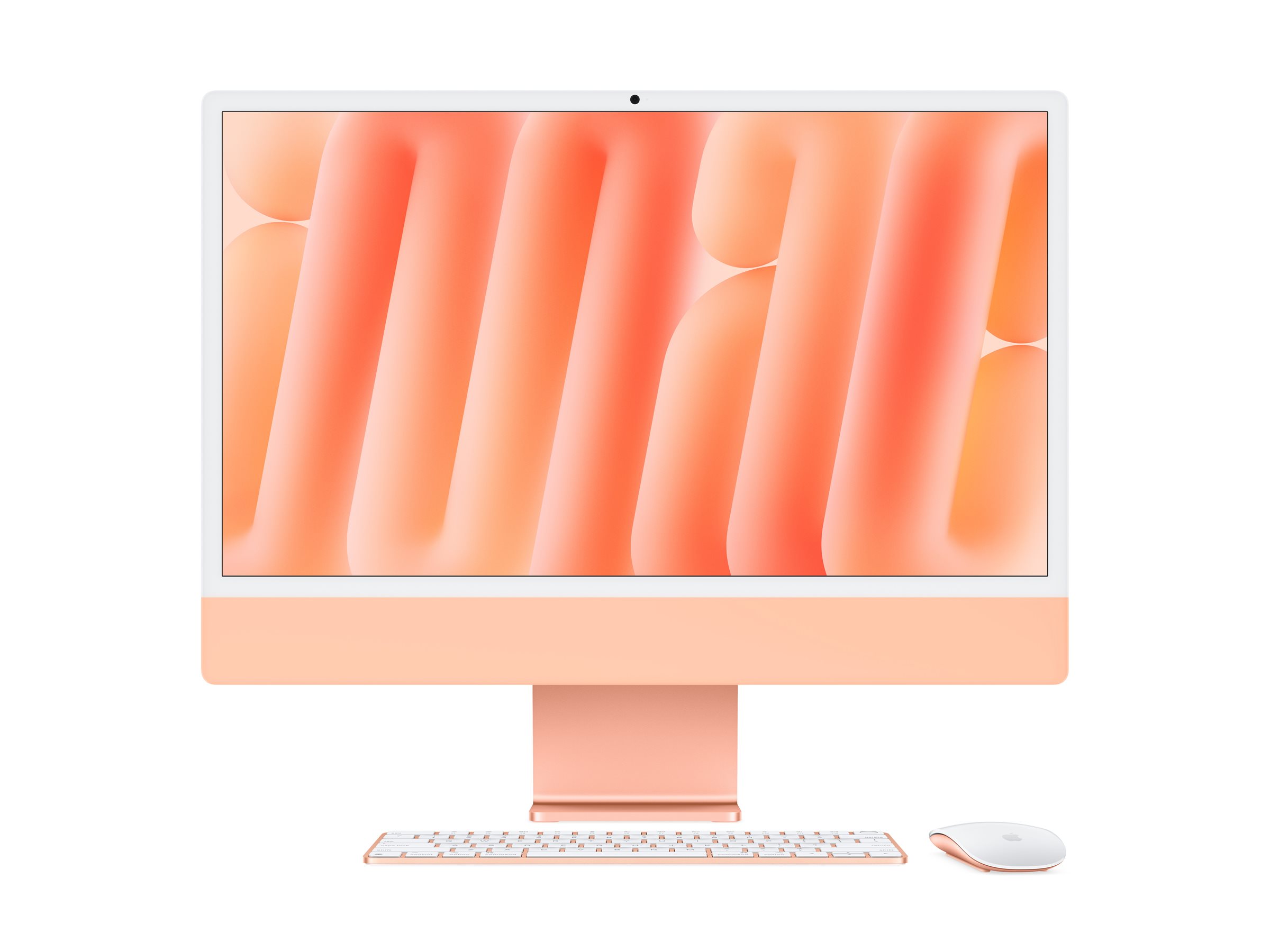 Apple iMac with 4.5K Retina display - Tout-en-un M4 jusqu'à - RAM 16 Go - SSD 512 Go - Apple M4 10-core - Gigabit Ethernet, IEEE 802.11ax (Wi-Fi 6E), Bluetooth 5.3 - macOS Sequoia 15.0 - moniteur : LED 24" 4480 x 2520 (4.5K) - clavier : US - orange - Z1EW - Ordinateurs de bureau