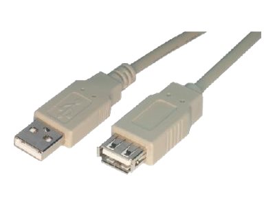 MCL - Rallonge de câble USB - USB (F) pour USB (M) - USB 2.0 - 2 m - MC922AMFGE-2M - Câbles USB