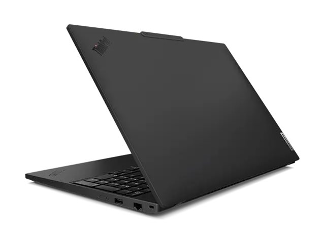 Lenovo ThinkPad T16 Gen 3 21MN - Conception de charnière à 180 degrés - Intel Core Ultra 7 - 155U / jusqu'à 4.8 GHz - Win 11 Pro - Intel Graphics - 16 Go RAM - 512 Go SSD TCG Opal Encryption 2, NVMe - 16" IPS 1920 x 1200 - Gigabit Ethernet - Wi-Fi 6E, Bluetooth - noir - clavier : Français - avec 1 an de support Premier Lenovo - 21MN004EFR - Ordinateurs portables