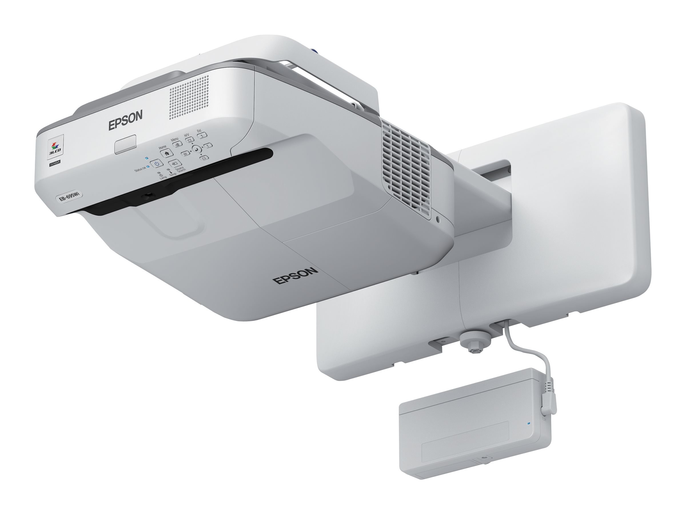 Epson EB-680Wi - Projecteur 3LCD - 3200 lumens - WXGA (1280 x 800) - 16:10 - 720p - LAN - gris, blanc - V11H742040 - Projecteurs numériques