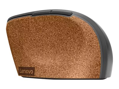 Lenovo Go - Souris - ergonomique - bleu optique - 6 boutons - sans fil - 2.4 GHz - récepteur sans fil USB - gris tempête avec liège naturel - Pour la vente au détail - 4Y51C33792 - Souris