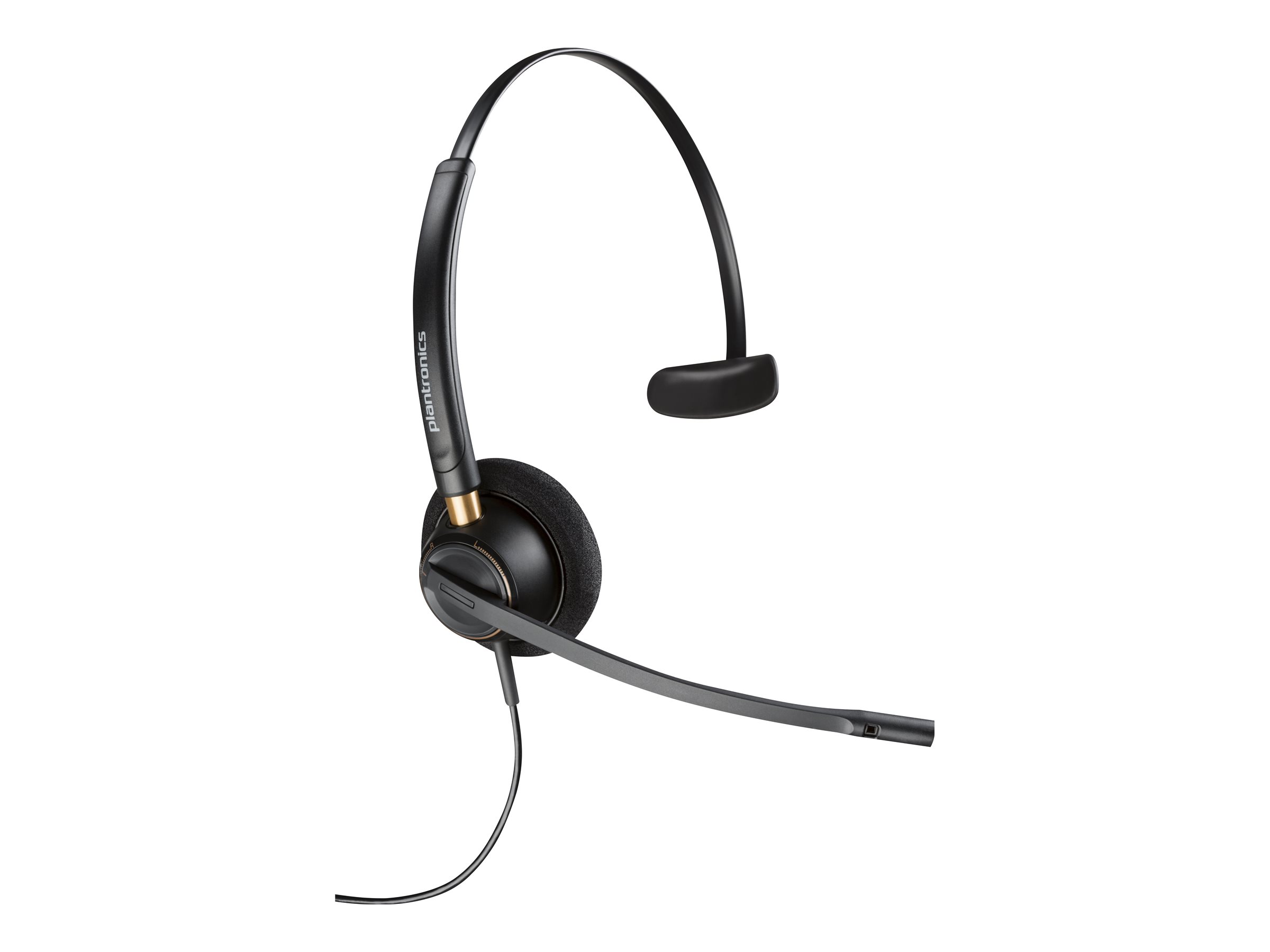 Poly EncorePro HW510 - EncorePro 500 series - micro-casque - sur-oreille - filaire - jack 3,5mm - noir - Certifié pour Skype for Business, certifié UC - 783Q2AA#ABB - Écouteurs
