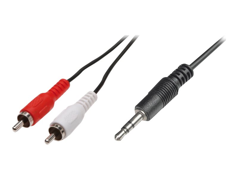 Uniformatic - Câble audio - RCA x 2 mâle pour mini-phone stereo 3.5 mm mâle - 3 m - 40273 - Accessoires pour systèmes audio domestiques
