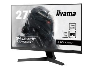 iiyama G-MASTER Black Hawk G2740QSU-B1 - Écran LED - 27" - 2560 x 1440 QHD @ 75 Hz - IPS - 250 cd/m² - 1000:1 - 1 ms - HDMI, DisplayPort - haut-parleurs - noir - G2740QSU-B1 - Écrans d'ordinateur