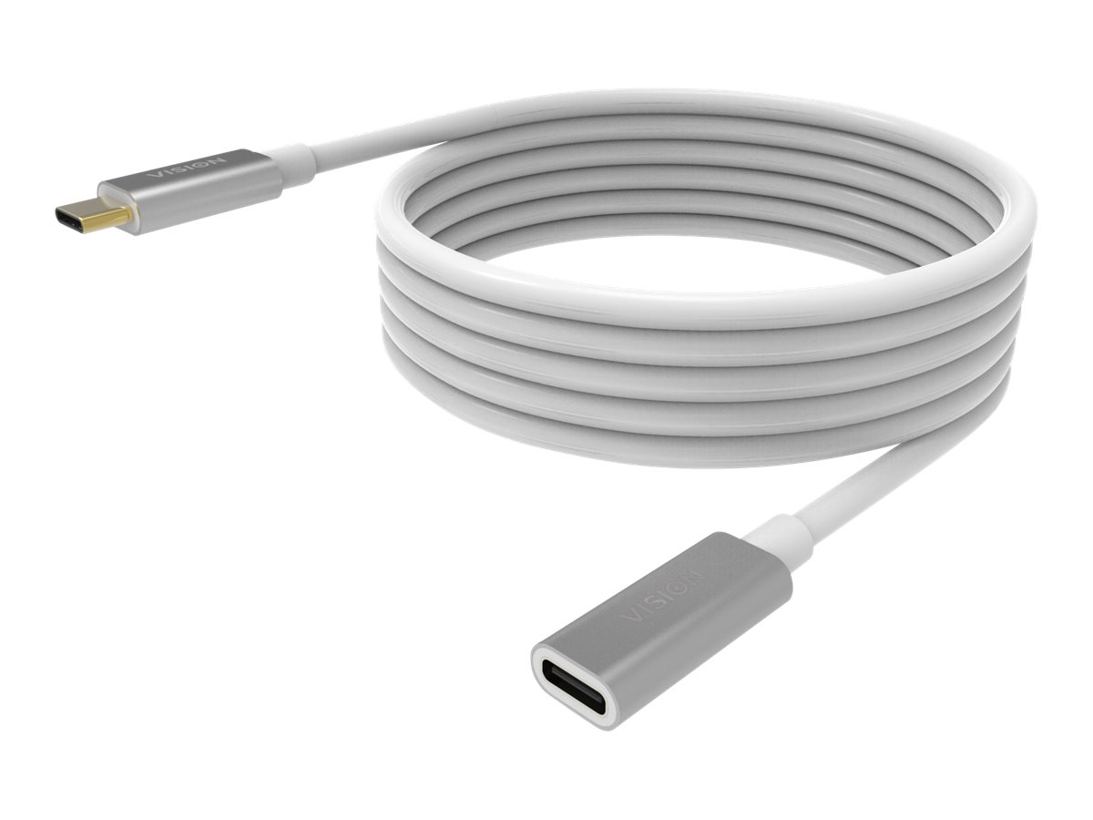 Vision Techconnect - Rallonge de câble USB - 24 pin USB-C (M) pour 24 pin USB-C (F) - 2 m - TC 2MUSBCEXT - Câbles USB