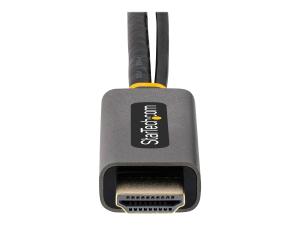 StarTech.com 1ft (30cm) HDMI to DisplayPort Adapter, Active 4K 60Hz HDMI Source to DP Monitor Adapter Cable, USB Bus Powered, HDMI 2.0 to DisplayPort Converter for Laptops/PC - Supports HDR and Ultrawide Displays (128-HDMI-DISPLAYPORT) - Câble adaptateur - HDMI, USB (alimentation uniquement) mâle pour DisplayPort femelle - 30 cm - gris, noir - actif, support pour 4K60Hz (3840 x 2160), une directionnelle - 128-HDMI-DISPLAYPORT - Accessoires pour téléviseurs