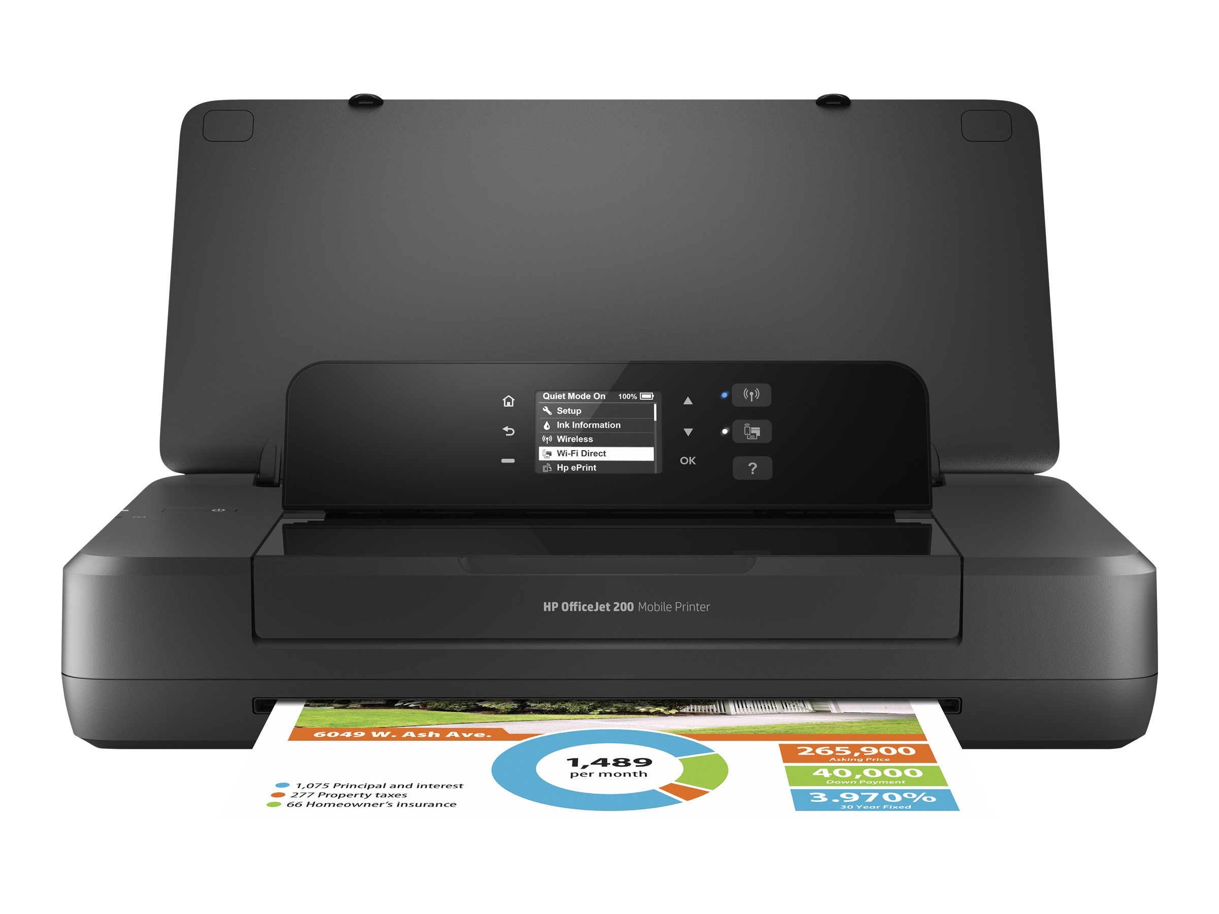 Imprimante multifonction jet d'encre 3 en 1 portable HP Officejet 250 sur