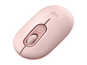 Logitech POP - Souris - emoji personnalisable - optique - 4 boutons - sans fil - Bluetooth 5.1 LE - rose - 910-007413 - Souris