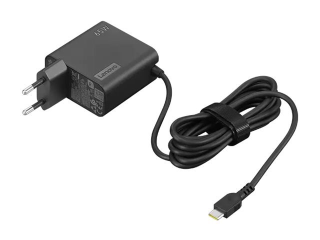 Lenovo - Adaptateur alimentation USB-C - CA 100-240 V - 65 Wh - Europe - noir - 4X21L54610 - Adaptateurs électriques/chargeurs pour ordinateur portable