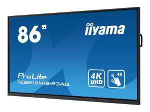 iiyama ProLite TE8612MIS-B3AG - Classe de diagonale 86" (85.6" visualisable) écran LCD rétro-éclairé par LED - signalétique numérique interactive - avec écran tactile (multi-touch) / capacité PC en option (slot-in) - 4K UHD (2160p) 3840 x 2160 - cadre noir avec finition mate - avec Module WiFi iiyama (OWM002) - TE8612MIS-B3AG - Écrans de signalisation numérique