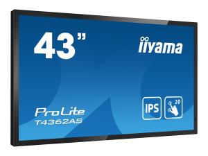 iiyama ProLite T4362AS-B1 - Classe de diagonale 43" (42.5" visualisable) écran LCD rétro-éclairé par LED - signalétique numérique interactive - avec écran tactile (multi-touches) - Android - 4K UHD (2160p) 3840 x 2160 - noir, finition matte - T4362AS-B1 - Écrans de signalisation numérique