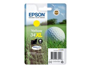 Epson 34 - 4.2 ml - jaune - original - cartouche d'encre - pour WorkForce Pro WF-3720, WF-3720DWF, WF-3725DWF - C13T34644010 - Cartouches d'imprimante