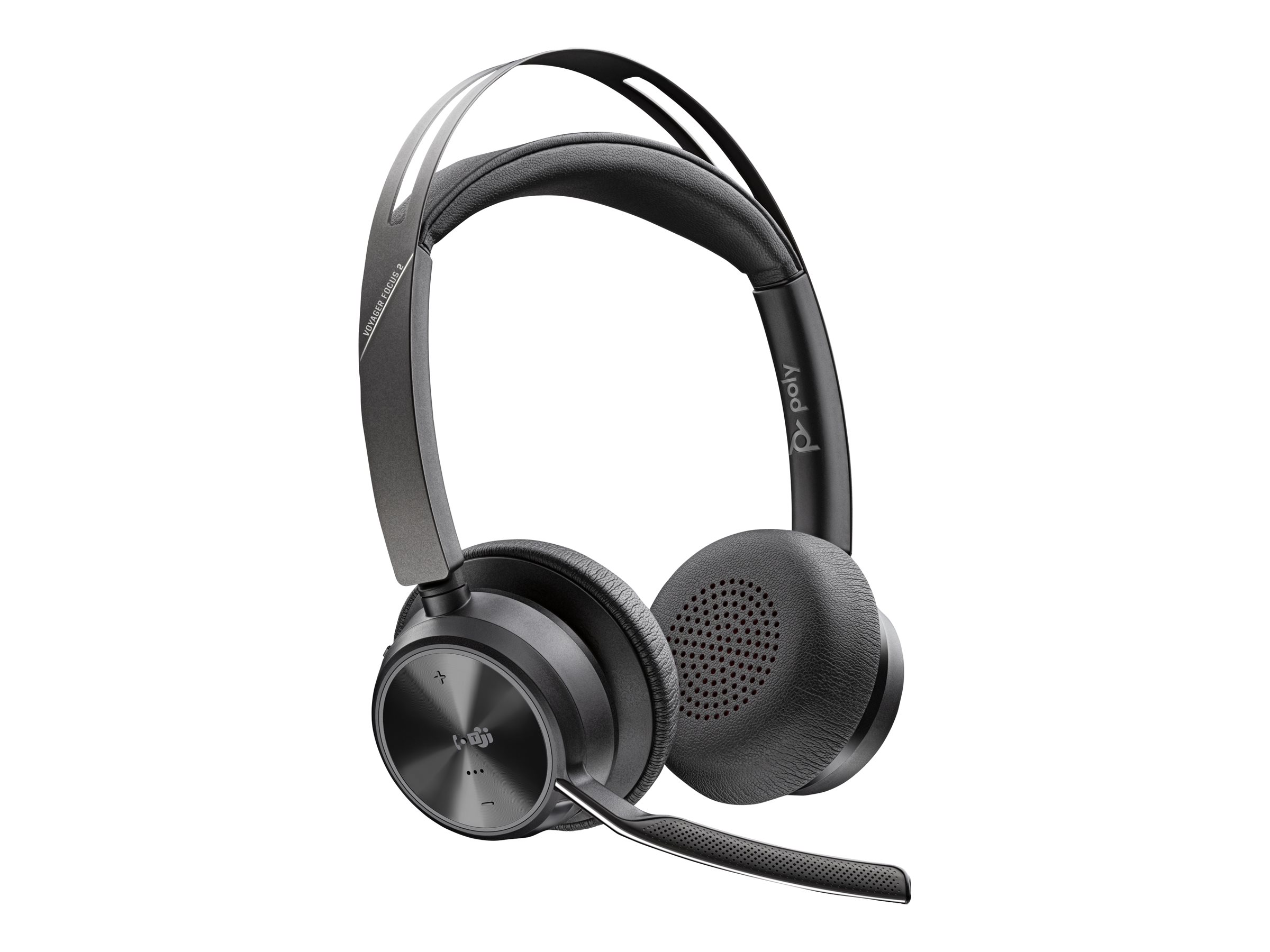 Poly Voyager Focus 2-M - Micro-casque - sur-oreille - Bluetooth - sans fil, filaire - USB-C - noir - Certifié pour Microsoft Teams - 77Y88AA - Écouteurs