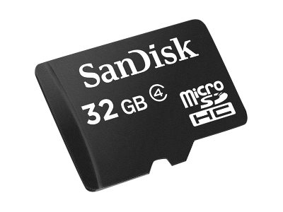 SanDisk - Carte mémoire flash - 32 Go - Class 4 - micro SDHC - noir - SDSDQM-032G-B35A - Cartes flash