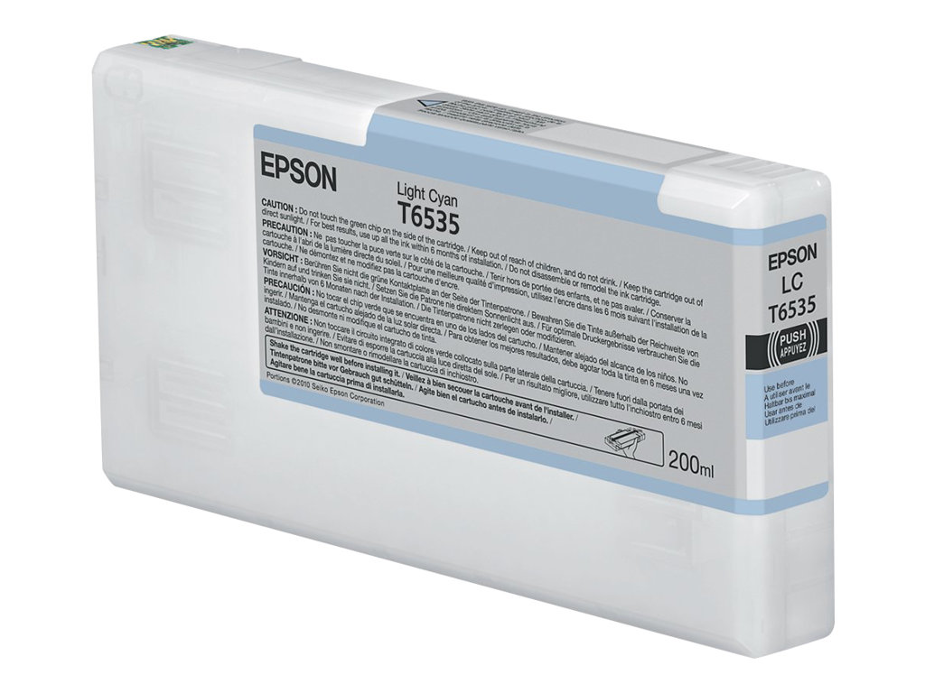 Epson - 200 ml - cyan clair - original - cartouche d'encre - pour Stylus Pro 4900, Pro 4900 Designer Edition, Pro 4900 Spectro_M1 - C13T653500 - Cartouches d'encre Epson