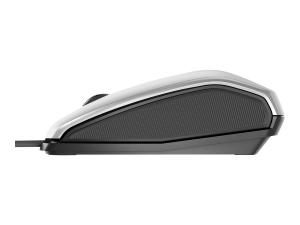 CHERRY MC4900 - Souris - droitiers et gauchers - optique - 3 boutons - filaire - USB - argent/noir - JM-A4900 - Souris