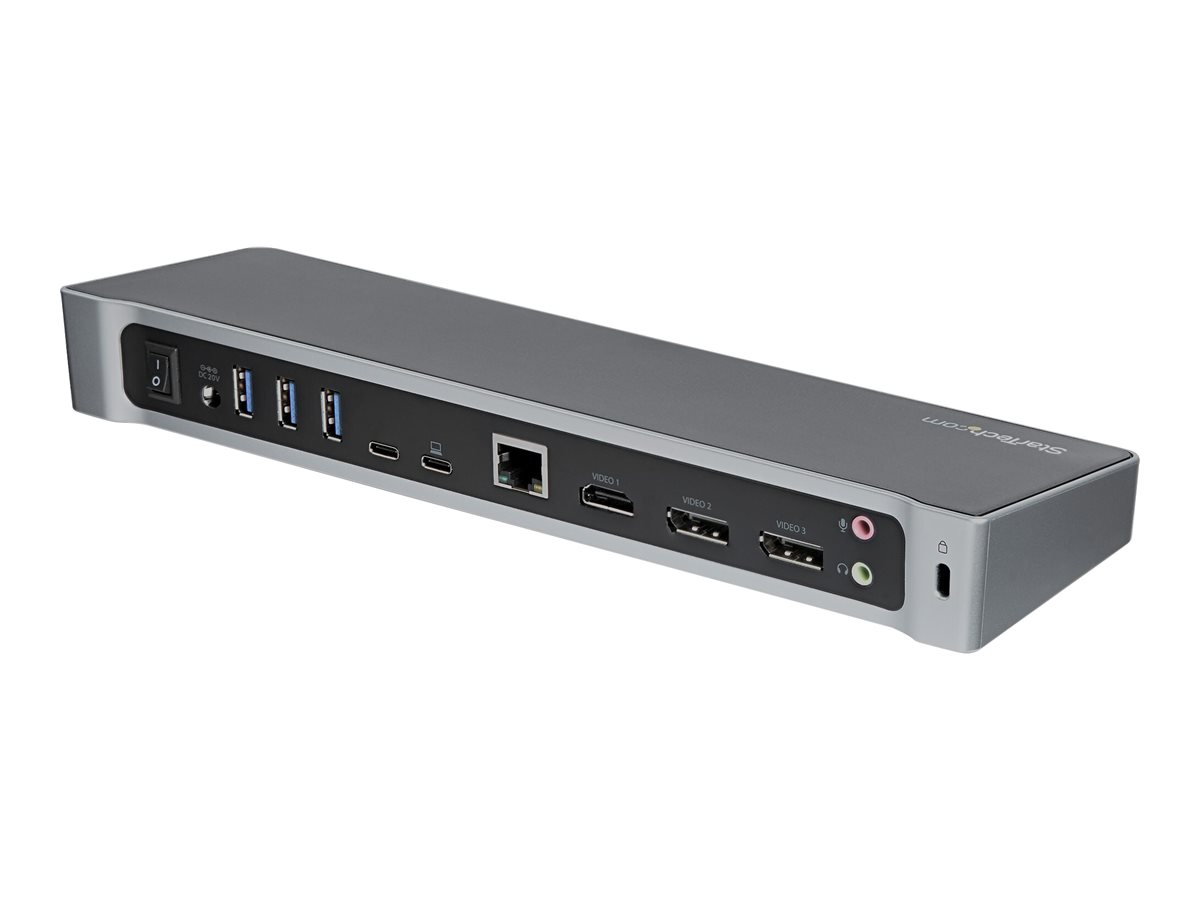 StarTech.com Station d'Accueil USB-C 4K, 100W PD, Hub 5x USB 5Gbps 3.2 - Station d'accueil - USB-C - HDMI, DP - 1GbE - 100 Watt - Conformité TAA - DK30CH2DEPUE - Stations d'accueil pour ordinateur portable