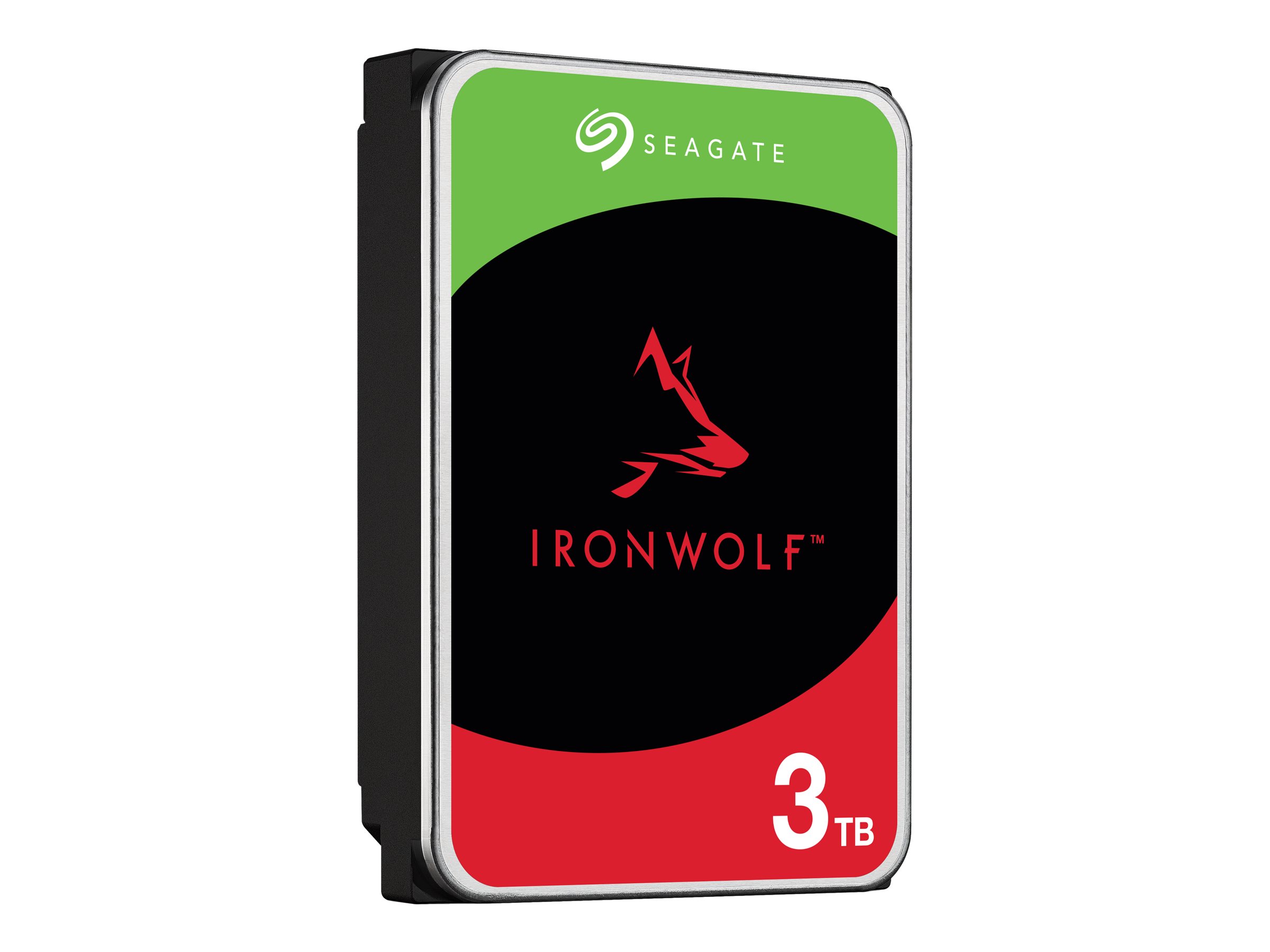Seagate IronWolf ST3000VN006 - Disque dur - 3 To - interne - SATA 6Gb/s - 5400 tours/min - mémoire tampon : 256 Mo - avec 3 ans de Seagate Rescue Data Recovery - ST3000VN006 - Disques durs internes