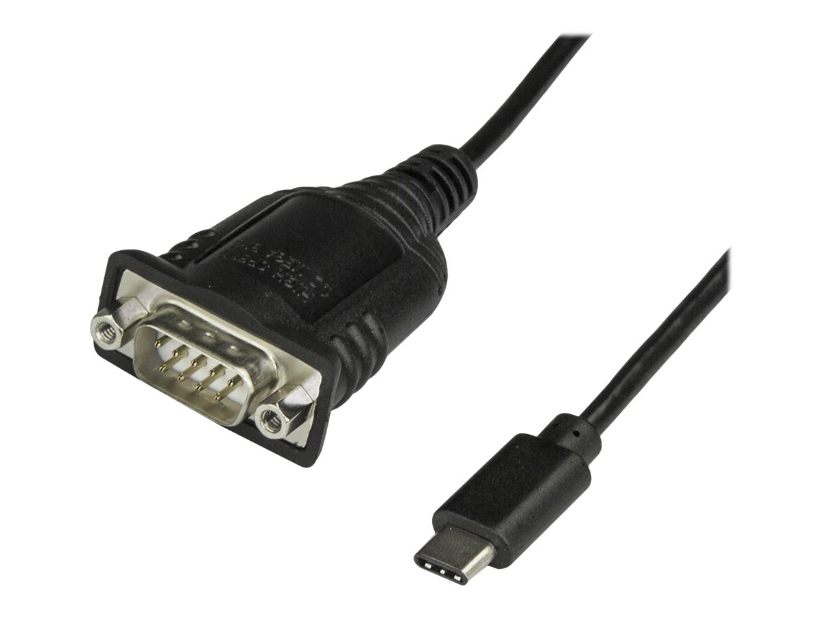 StarTech.com Câble adaptateur USB-C vers série - USB C vers RS232 - Compatible avec Windows / macOS / Linux - Câble USB / série - DB-9 (M) pour 24 pin USB-C (M) - 40 cm - vis moletées - ICUSB232C - Câbles USB