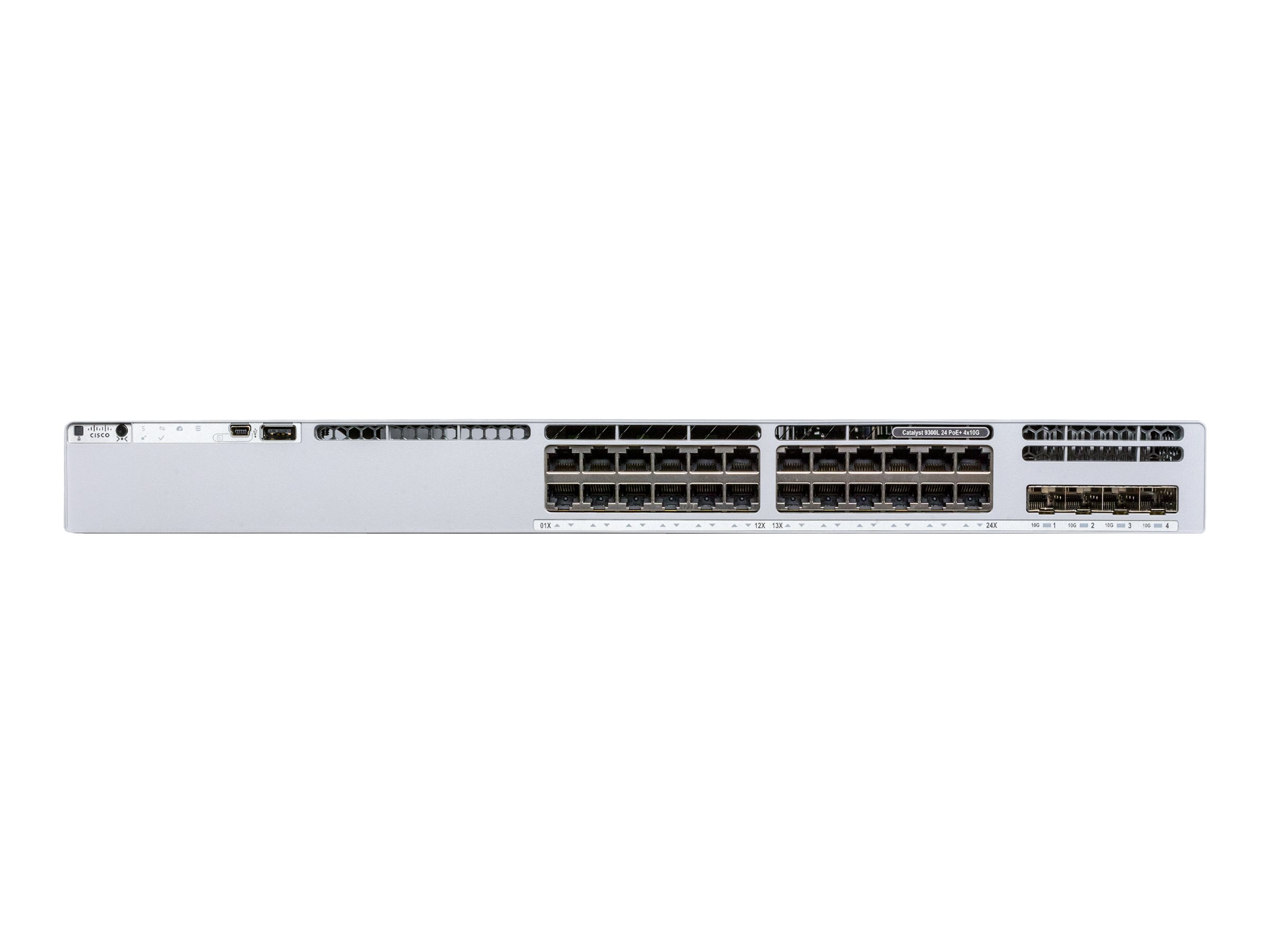 Cisco Catalyst 9300L - Network Essentials - commutateur - C3 - Géré - 24 x 10/100/1000 (UPOE) + 4 x SFP+ 10 Go (liaison montante) - Montable sur rack - UPOE (880 W) - C9300L-24UXG-4X-E - Concentrateurs et commutateurs gigabit