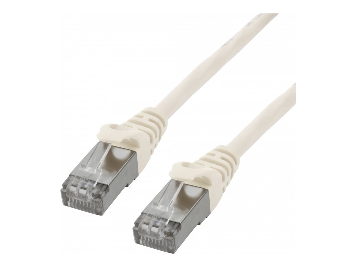 MCL - Cordon de raccordement - RJ-45 (M) pour RJ-45 (M) - 1 m - paire torsadée écrantée (F/UTP) - CAT 6 - sans crochet, bloqué - blanc - FTP6-1M/W - Câbles à paire torsadée