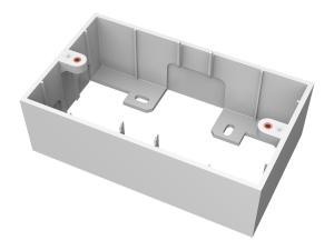 VISION TechConnect 3 2-Gang UK Backbox - Boîtier arrière - blanc - à commande double - TC3 BACKBOX2G - Accessoires de câblage réseau