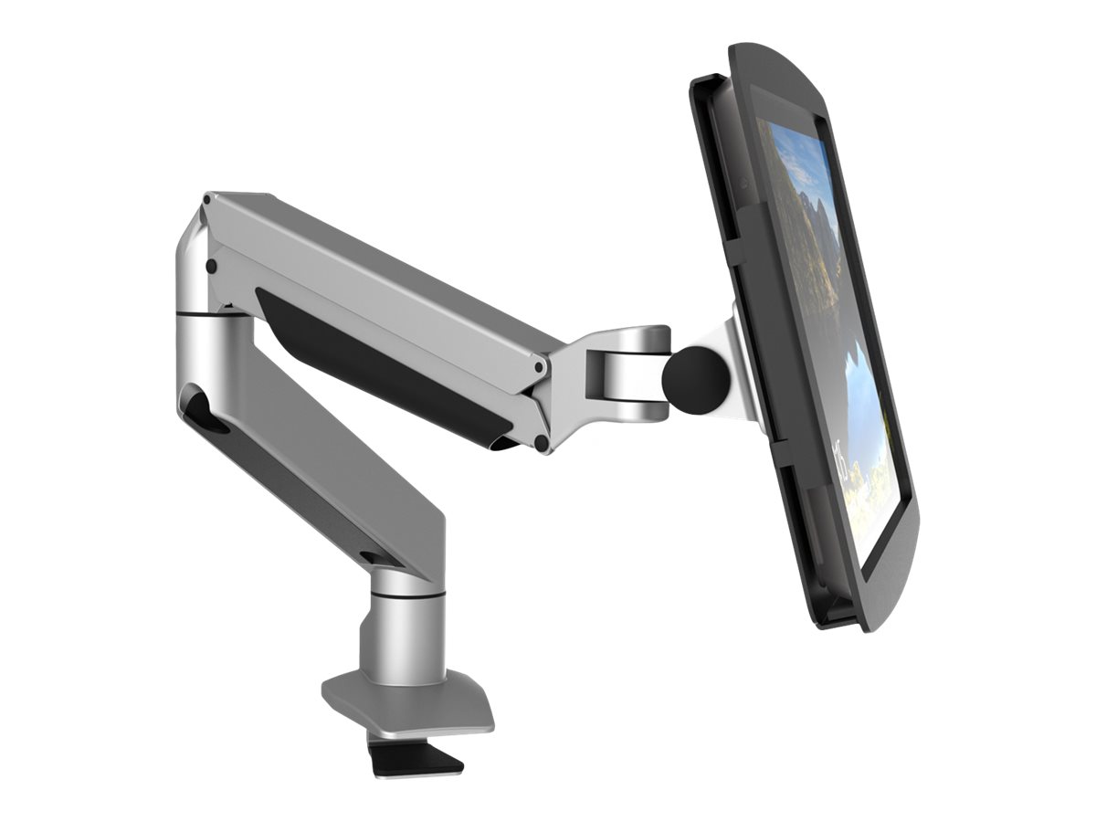 Compulocks Reach Tablet Monitor Arm Surface Pro 7 Articulating Mount - Kit de montage (bras articulé, fixation par pince pour bureau, enceinte) - pour tablette - verrouillable - aluminium de haute qualité - noir - Interface de montage : 100 x 100 mm - pour Microsoft Surface Pro (Mi-2017), Pro 3, Pro 4, Pro 6, Pro 7; Samsung Galaxy TabPro S - 660REACH912SGEB - Accessoires pour ordinateur portable et tablette
