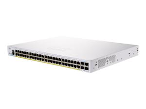 Cisco Business 350 Series 350-48P-4G - Commutateur - C3 - Géré - 48 x 10/100/1000 (PoE+) + 4 x Gigabit SFP - Montable sur rack - PoE+ (370 W) - CBS350-48P-4G-EU - Concentrateurs et commutateurs gigabit