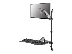 Neomounts WL90-325BL1 - Kit de montage (bras à mouvement libre) - poste de travail assis-debout - pour écran LCD/équipement PC - acier - noir - Taille d'écran : 17"-32" - montable sur mur - WL90-325BL1 - Accessoires pour écran