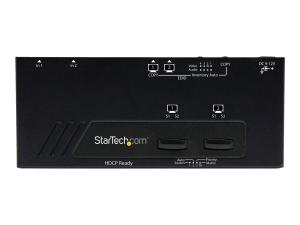 StarTech.com Switch Matrice HDMI 2x2 avec Commutation Automatique et Prioritaire - Boîtier de Partage / Matrice HDMI 2x2 - 1080p - Commutateur vidéo/audio - de bureau - pour P/N: SVA12M2NEUA, SVA12M5NA - VS222HDQ - Commutateurs audio et vidéo