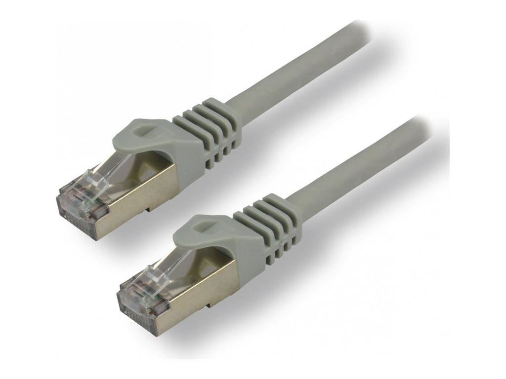 MCL - Cordon de raccordement - RJ-45 (M) pour RJ-45 (M) - 30 cm - 6.2 mm - SFTP - CAT 7 - sans crochet, moulé, sans halogène - gris - IC5L99A0007SH03 - Câbles de raccordement