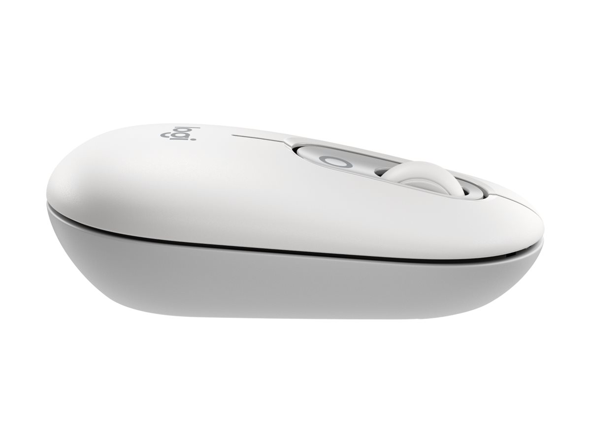 Logitech POP - Souris - emoji personnalisable - optique - 4 boutons - sans fil - Bluetooth 5.1 LE - blanc cassé - 910-007411 - Souris