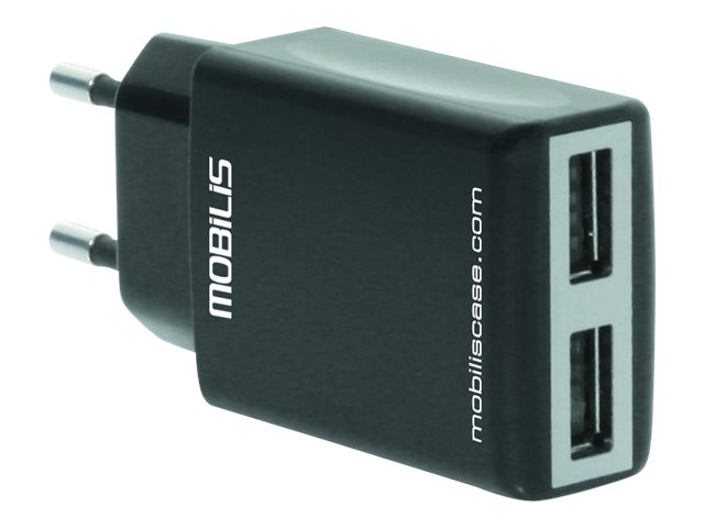 Mobilis - Adaptateur secteur - 1 A - 2 connecteurs de sortie (USB) - 001242 - Adaptateurs électriques et chargeurs