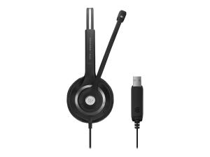 EPOS IMPACT SC 230 USB - Série 200 - micro-casque - sur-oreille - filaire - USB - noir, argent - 1000516 - Écouteurs